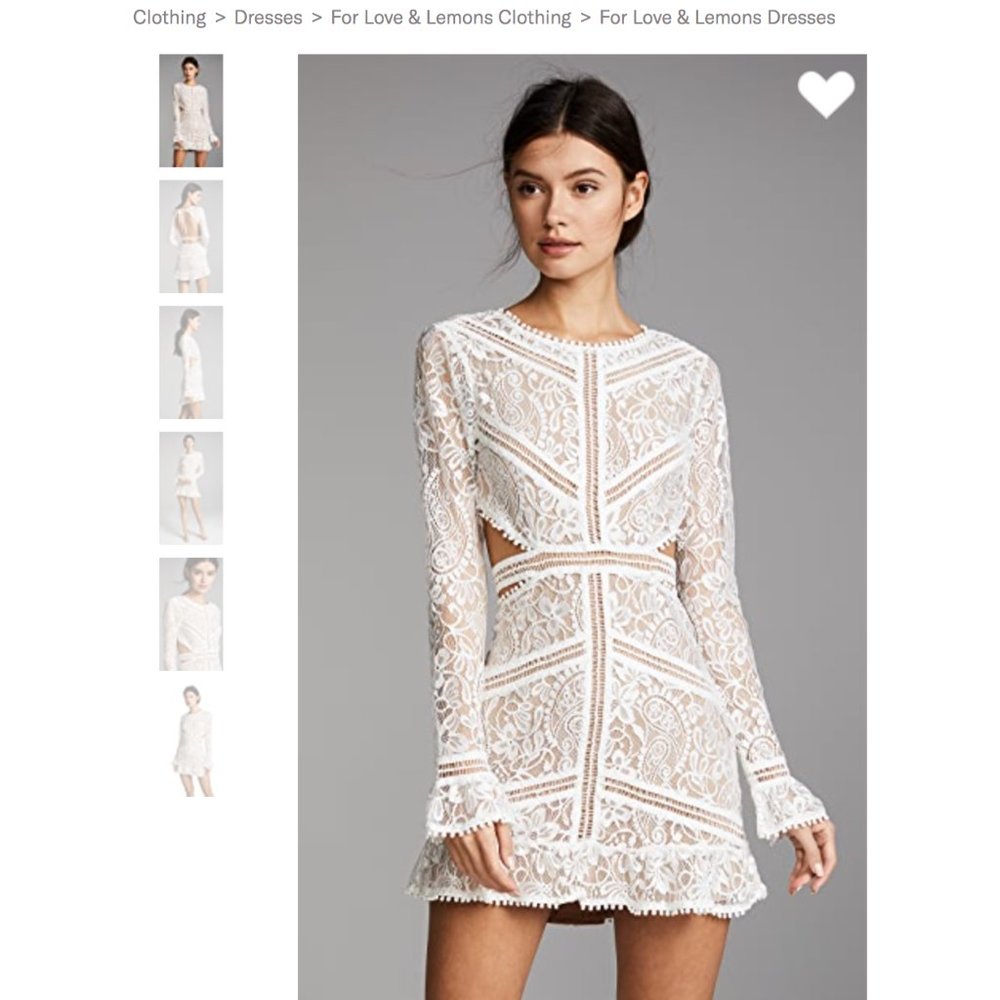 For Love & Lemons Emerie Cut Dress